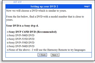 Harmony SST-659 Screen Capture.