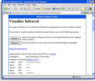 Analyzing an IR code.